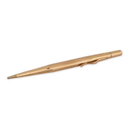 427 - A 9CT GOLD MECHANICAL PROPELLING PENCIL, 