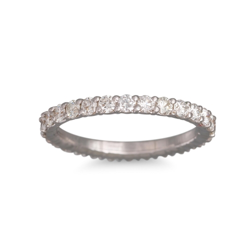 248 - A DIAMOND FULL ETERNITY RING, the brilliant cut diamonds mounted in 18ct white gold. Estimated: weig... 