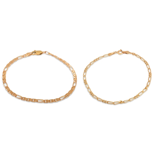 70 - TWO 9CT GOLD BRACELETS, ca. 6.1g