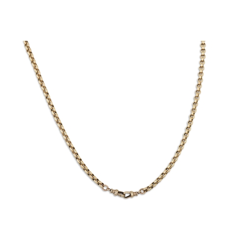 52 - A 9CT GOLD CURB LINK CHAIN, 25.7 g.