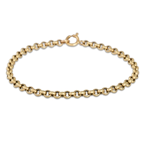 53 - A 9CT GOLD CURB LINK BRACELET, 8.2 g.