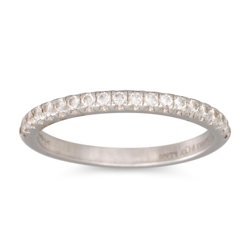 311 - A TIFFANY & CO DIAMOND HALF HOOP ETERNITY RING, mounted in platinum, stamped Tiffany & Co. Size: H -... 