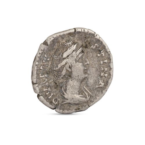 355 - TWO ROMAN SILVER DENARIUS COINS, Lucius versus emperor 16 2/3 AD. VF and a Faustina Maior empress 14... 