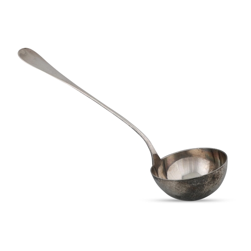 392 - A MODERN GERMAN (.800) SILVER GILT BEAKER, by H.T.Wilm Berlin and a (.800) silver German soup ladle