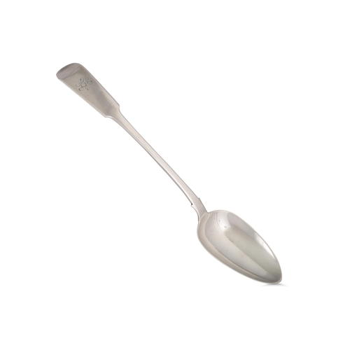 407 - A GEORGE IV IRISH SILVER BASTING SPOON, Dublin 1827, by J Buckton