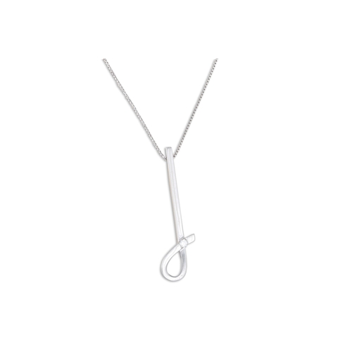 94 - A DIAMOND SET PENDANT, mounted in 18ct white gold, on a white gold chain
