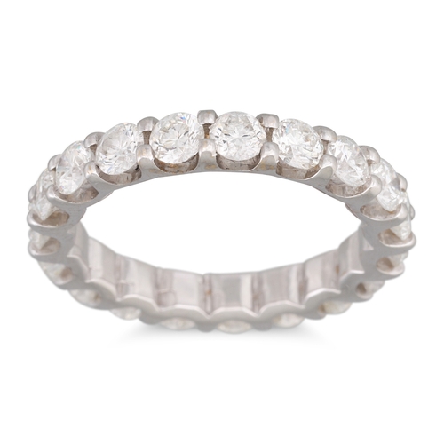 248 - A DIAMOND FULL BANDED ETERNITY RING, the brilliant cut diamonds mounted in 18ct white gold. Estimate... 