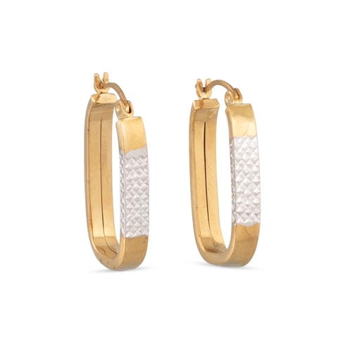 63 - TWO PAIRS OF 9CT GOLD EARRINGS, together with a 9ct gold pendant, 10.7 g.