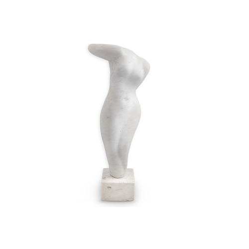 190 - ALEXANDER SOKOLOV (1955 - 2022), Untitled female form, hand carved taille directe in white Carrera m... 