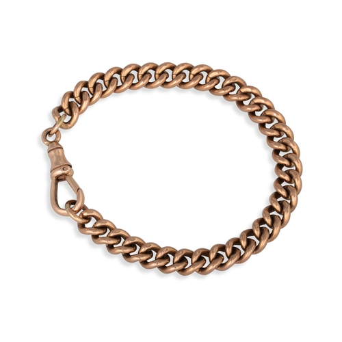 13 - A 9CT GOLD ALBERT BRACELET, with lobster clasp, 28.8 g.