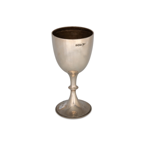 419 - A VINTAGE IRISH STERLING SILVER GOBLET GILT INTERIOR by George Bellew & Sons Ltd. Dublin 1971, ca. 1... 