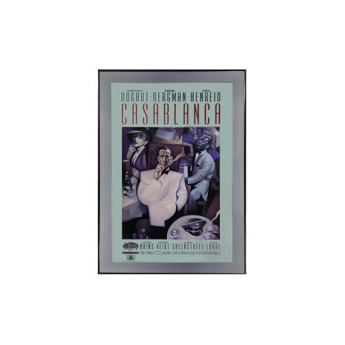 494 - A CASABLANCA POSTER, signed by screenwriter Julius J.Epstein, 32.5 x 44.5