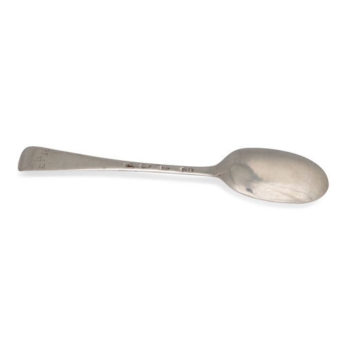 441 - AN IRISH 18th C. SILVER TABLESPOON by Joseph Cullen (Limerick), Dublin 1766, ca. 51g.