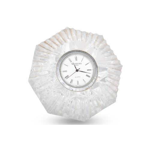 508 - A WATERFORD CRYSTAL PAPERWEIGHT CLOCK