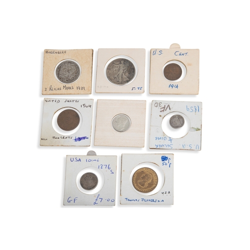 312 - COLLECTION OF 19th CENTURY AMERICAN COINS, from half dollars to half Dimes. Mostly silver 414g. F to... 