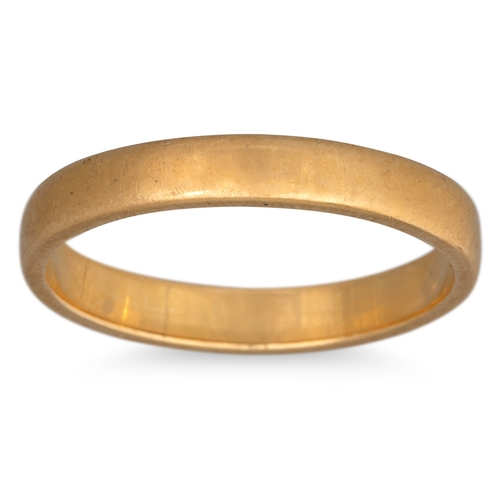 195 - THREE 18CT YELLOW GOLD BAND RINGS, 12.3 g.