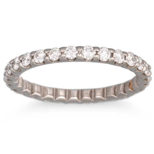 256 - A DIAMOND FULL BANDED ETERNITY RING, the brilliant cut diamonds mounted in 18ct white gold. Estimate... 