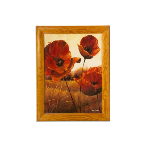 476 - M.CELLINI (20th Century) Poppies, mixed media, 19 x 27