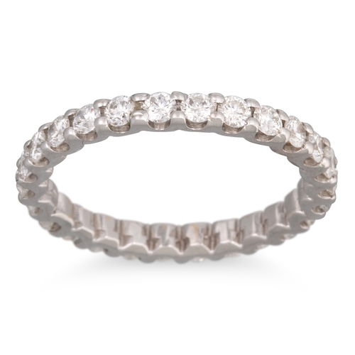 183 - A DIAMOND FULL BANDED ETERNITY RING, the brilliant cut diamonds mounted in 18ct white gold. Estimate... 