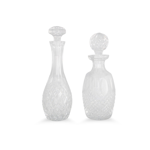 366 - TWO DECANTERS, Waterford crystal