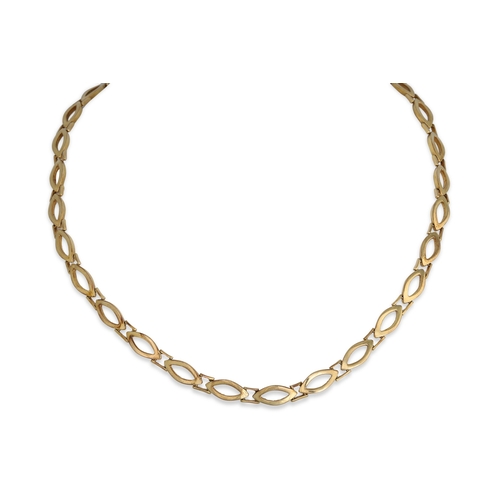 151 - A 9CT GOLD OPEN LINK CHAIN, lobster clasp, 16.2 g.