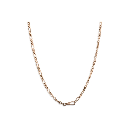 164 - A 9CT ROSE GOLD BRACELET/NECKLACE, 25