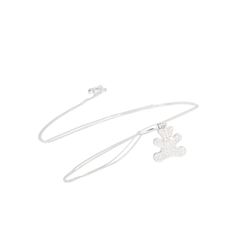 18 - A DIAMOND SET PENDANT, modelled as a teddy bear with pavé-set diamonds mounted in 18ct white gold to... 