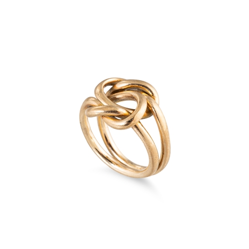 48 - A 9CT YELLOW GOLD PUZZLE RING, 4.2 g.