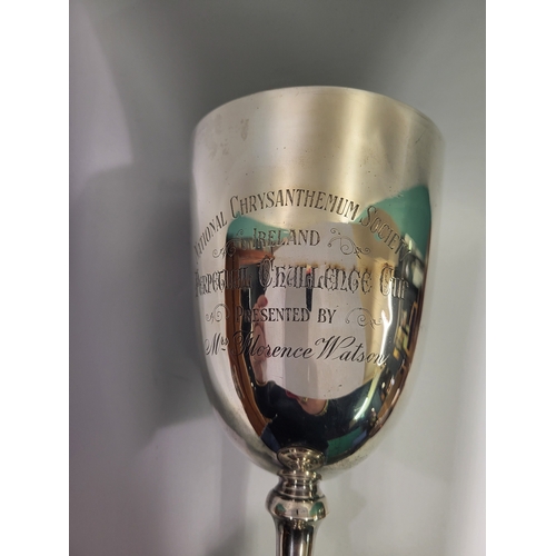 542 - A LARGE LATE VICTORIAN ANTIQUE STERLING SILVER (.925) TROPHY, ca 12