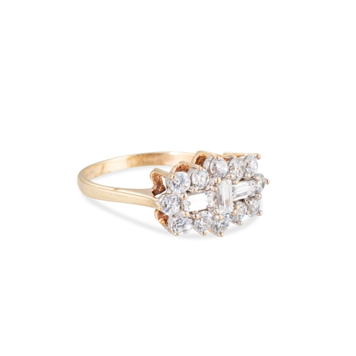 56 - A 9CT GOLD DRESS RING, 3.18 g.