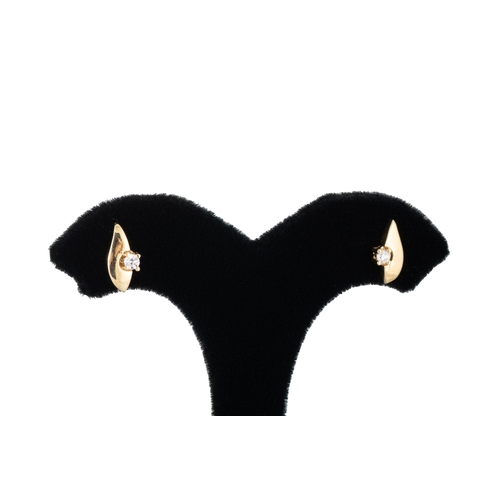 7 - THREE PAIRS OF STONE SET EARRINGS, mounted in 9ct gold