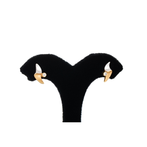 8 - THREE PAIRS OF EARRINGS, two set with amethyst, mounted in 9ct gold