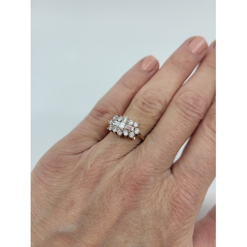 56 - A 9CT GOLD DRESS RING, 3.18 g.