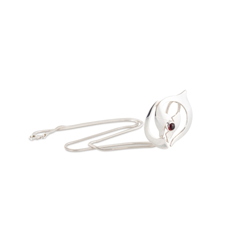 119 - A PENDANT BY DECLAN KILLEN, of abstract open work form, mounted in sterling silver, to a sterling si... 