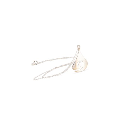 120 - A PENDANT BY DECLAN KILLEN, of abstract open work form, mounted in in sterling silver, to a sterling... 