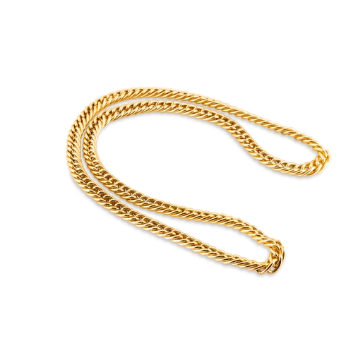77 - A VINTAGE 1970S COSTUME NECKLACE, curb link, length 36''
