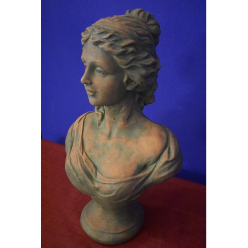 21 - Concrete Bust In Tearracotta Finish