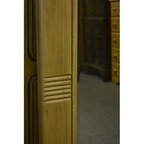 17A - NEW OAK BEVELL EDGE MIRROR 55