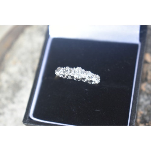 156B - 18ct ANTIQUE 5 STONE DIAMOND RING (1ct) SIZE M1/2 DIA CLOUR H/I OLD CUT BRILLIANT CUT STONES CONDITI... 