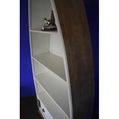 37 - CREAM BOAT SHELF OVER DRAWERS