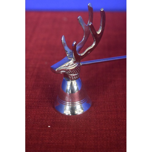 40 - CHROME STAG CANDLE SNUFFER