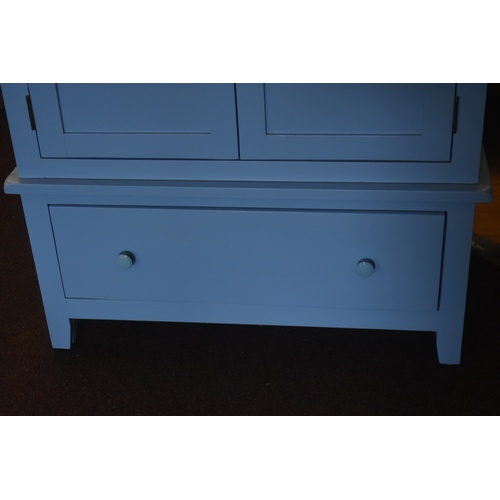 46 - PALE BLUE ROBE OVER DRAWER