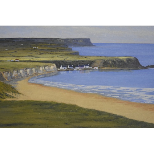 51 - OIL PAINTING OF WHITE PARK BAY BY M BOYD