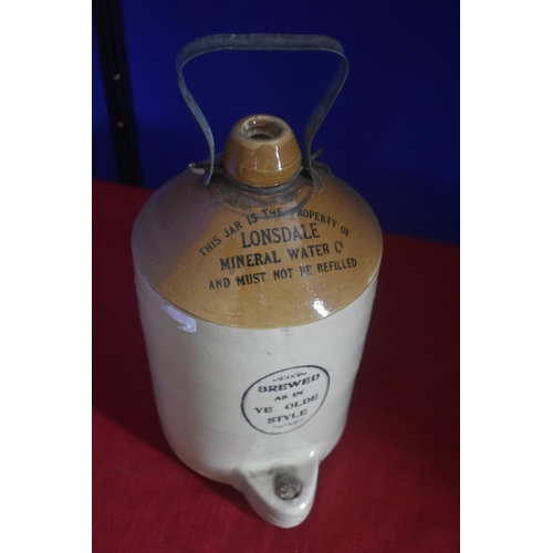 98 - LONSDALE MINERAL WATER STONEWARE FLAGGON