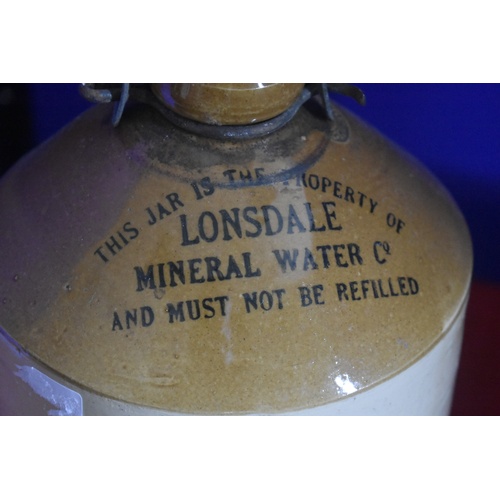 98 - LONSDALE MINERAL WATER STONEWARE FLAGGON