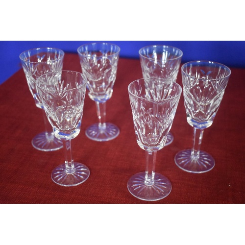 123 - 6 WATERFORD SHERRY GLASSES