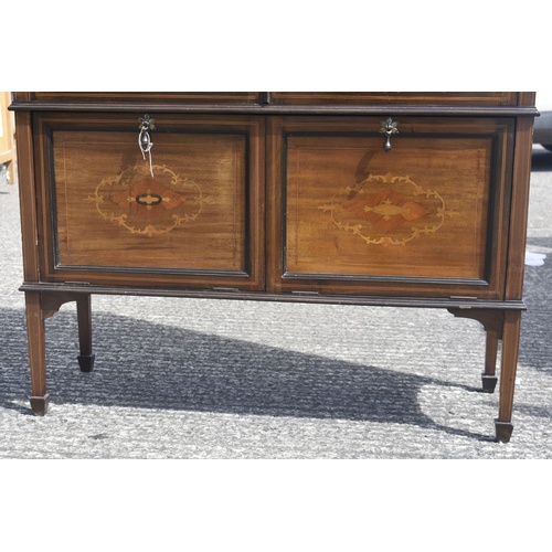 168 - ANTIQUE INLAID DISPLAY CABINET