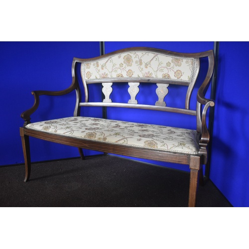 188 - TAPESTRY INLAID 2 SEATTER SETTEE