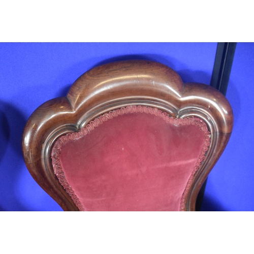 189 - SET OF SHAPED VICTORIAN MAHOGANY CHAIRS