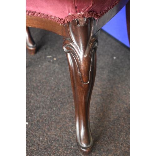 189 - SET OF SHAPED VICTORIAN MAHOGANY CHAIRS